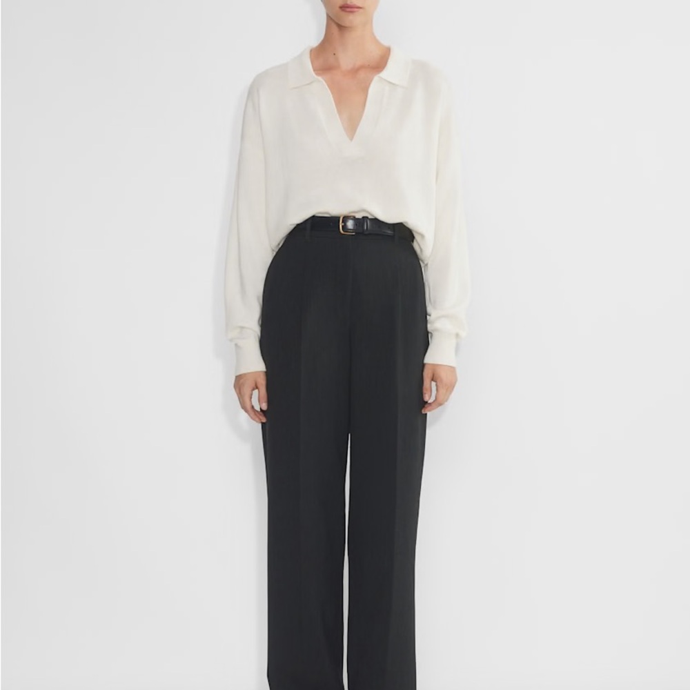 Aritzia The Effortless Pant Black Trouser